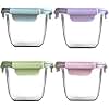 S.ROKE TTAN Square Glass Food Containers With Lids, Leak Proof Soup Container, 920ML Heat Resistant Glass Food Container, Meal Prep Bowls, Borosilicate BPA-Free, Freezer、Dishwasher Safe (4)