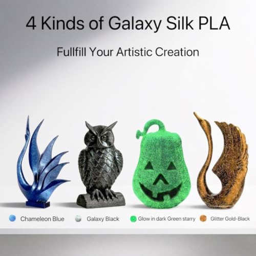 Image of Galaxy PLA Filament 1.75mm, Multi Color Glitter, 4 Pack