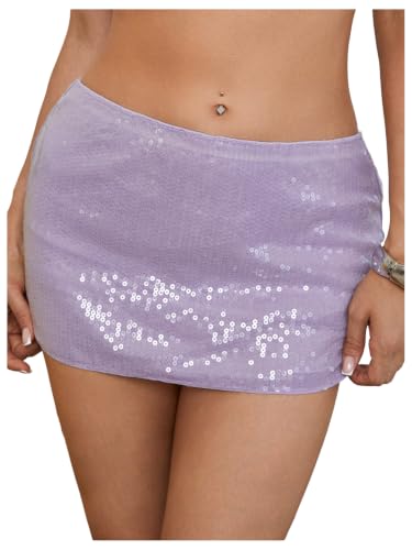 Image of Floerns Women's Sequin Low Waist Mini Skorts Night Out Skirt Shorts