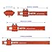 Woodworking Ruler, Neitra 3PCS (6/8/12 Inches) Metal Pocket Rule with a 45° & 30° Slide Stop for Measuring Precision, Slide Stop Aluminum Rule for Marking Inch and Metric T-Type Scribing Rulers Square