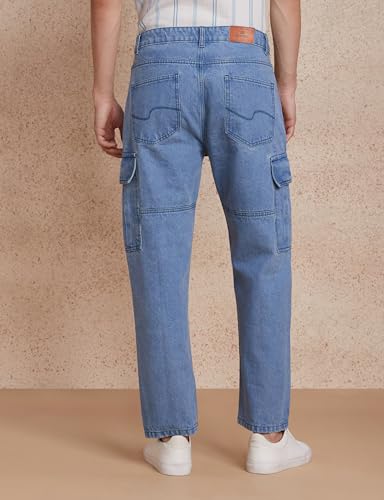 Image of Amazon Brand - Symbol Men's Baggy Cargo Jeans (Loose Fit | 100% Cotton)