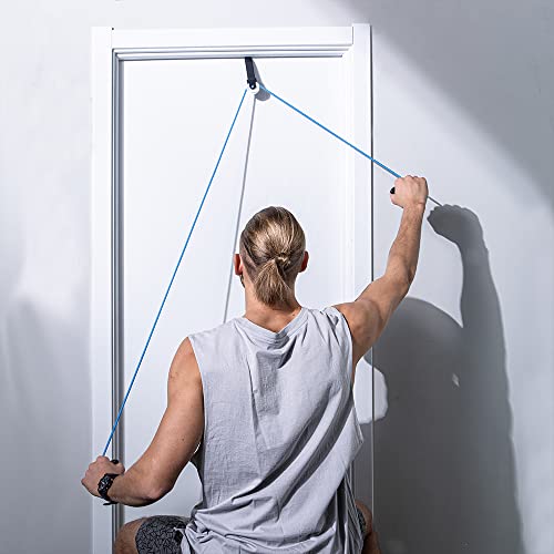 Yuanchupin Shoulder Pulley, Physical Therapy Exercises, Over Door Rehab Exerciser For Rotator Cuff Recovery, Aids In Recovery And Rehabilitation, Range Of Motion Exerciser (Blue) #TOP6