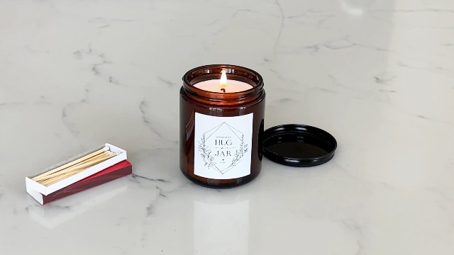 ThreeKin Warm Hugs Scented Candles for Home, Natural Soy Wax, Relaxing Aromatherapy Gifts, Essential Oils Scented, Long-Lasting Candle Burns for 75-Hours, Lemongrass Lavender Scent