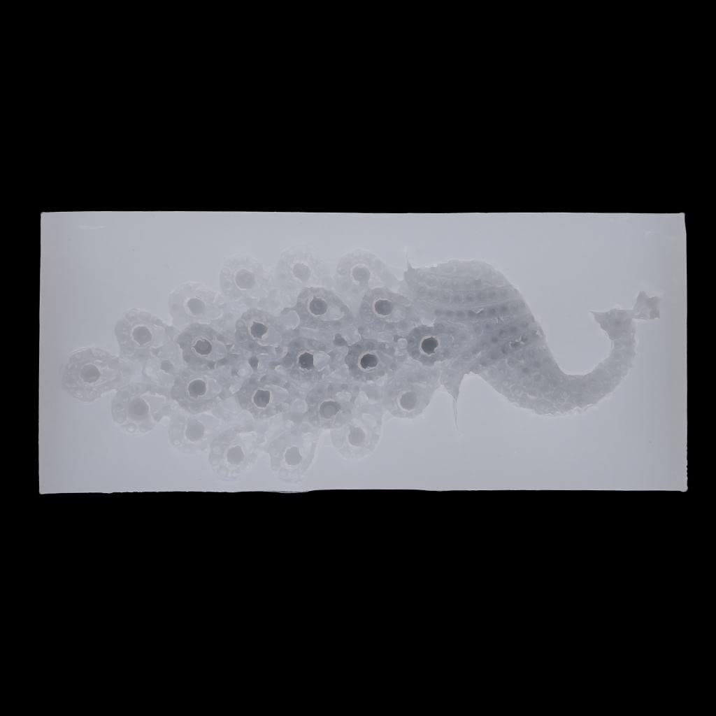 Stampo In Silicone Per Resina A Forma Di Pavone - 13x5,6 Cm - Fai Da Te Gioielli E Ciondoli - 2