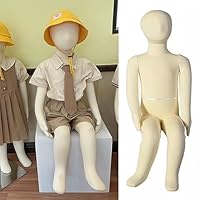 ZAQYCM Foam Baby Mannequin for Clothes Display Full Body, 1 3 5 7 9 Years Old Child Sitting Mannequins with Flexible Arm and Legs, for Apparel Scarf Shoe Accessories