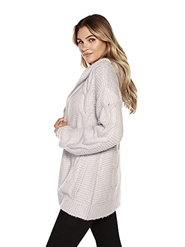 Cardigan For Women Long Sleeve Cable Knit Cardigan Oversized Sweaters For Women Heather Grey #TOP5