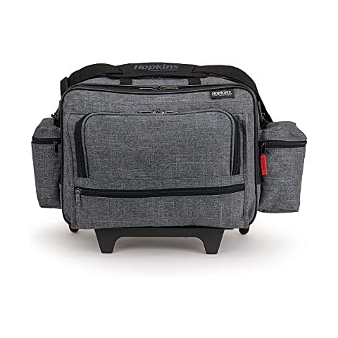Hopkins Medical Products Antimicrobial Rolling Medical Bag: Waterproof, Lockable File Pocket, Wide Wheel Base - Perfect for Busy Healthcare Pros, 36.5" Handle Cover