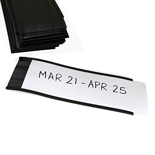 SmartSign 25 Stück Magnetische C-Kanal Etikettenhalter Schwarz