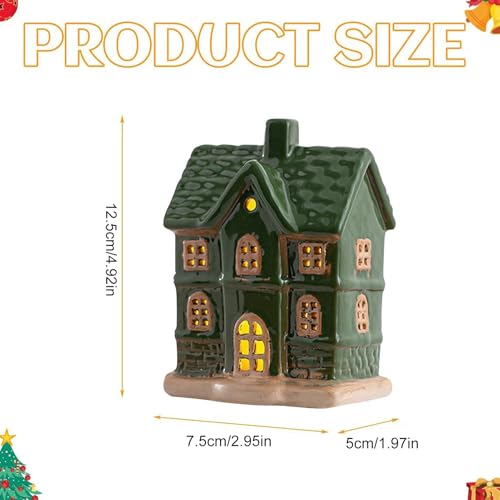 Maisons de Noël en céramique pour un bureau festif - 6