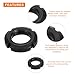 uxcell M25x1.5mm Retaining Four-Slot Slotted Round Nut, 6Pcs Carbon Steel Round Lock Nut for Various Rolling Bearings, Industrial Field, Black
