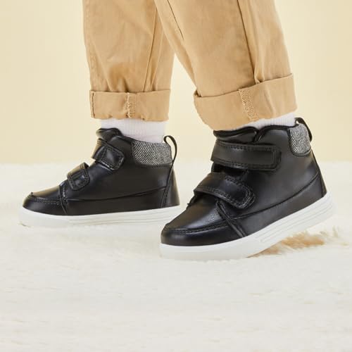 Bmcitybm Baby High Top Shoes Toddler Snow Boots Boys Girls Winter Infant Walking Sneakers Anti-Slip Black Size 5 Toddler thumb #1