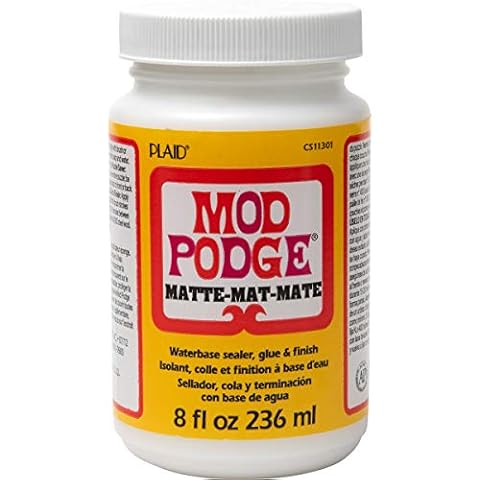 Mod Podge CS11301 8 oz Matte Waterbase Sealer, Glue and Finish, Clear Cover
