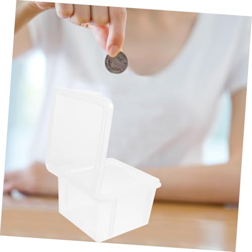 2 Piezas Caja Transparente Cuadrada para Monedas miniatura 5