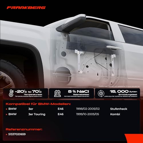 Frankberg Fensterheber Vorne Links Kompatibel mit 3er E46 316 318 320 323 325 328 330 Limousine Kombi 1998-2005 51337020659