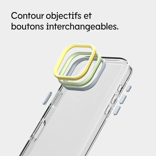 Coque Clear iPhone 16 Pro Max RhinoShield transparente avec motif Geometric Wolf Head - 4
