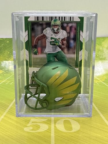 Oregon Ducks NCAA Football Helmet Shadowbox w/Royce Freeman card