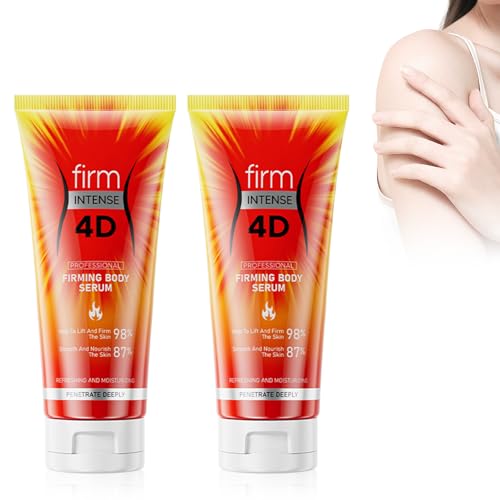 Suero Reafirmante Corporal 4D De Alta Densidad - Tratamiento Moldeador Y Reductor Para Abdomen, Muslos Y Brazos - Loción Hidratante De Acción Intensa Con Efecto Lifting Para Mujeres Y Hombres, 2PCS