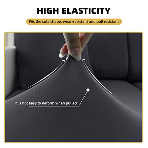 Hdcaxkj 100% Waterproof 8-Piece Recliner Couch Cover For Reclining Couch 3 Seat Super Stretch Soft Recliner Sofa Covers For 3 Cushion Couch Recliner Set Slipcovers Protector (Dark Gray, 3 Seat) #TOP3