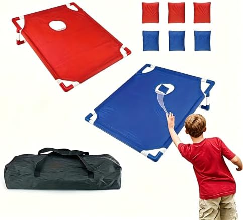 Portable Cornhole Set - Includes 2 Boards & 6 Bean Bags Ready to ...