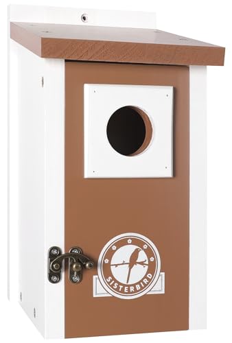 SISTERBIRD Bird Houses for Outside 1-1/2" Entrance Hole Cedar Wild BirdHouses with Wood Guard Outdoor Bluebird Wren Swallow Finch Assembly Required, Light Khaki Brown SISTERBIRD Bird Houses for Outside 1-1/2" Entrance Hole Cedar Wild BirdHouses with Wood Guard Outdoor Bluebird Wren Swallow Finch Assembly Required, Light Khaki Brown