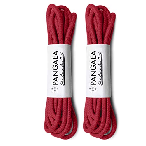 Image of [4 Laces] 2-Pair Pack Waxed Round Oxford Shoe Laces for Dress Shoes Chukka 3 /32Inch Thin