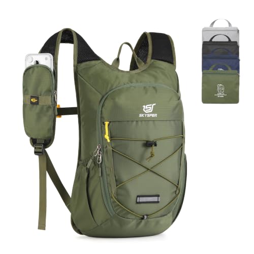 SKYSPER Mochila Plegable Antirrobo 18L, Pequeña Mochila de Senderismo