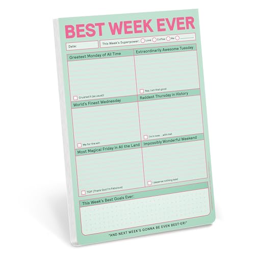 Bloc-notes Best Week Ever Knock Knock lot de 6 planificateurs