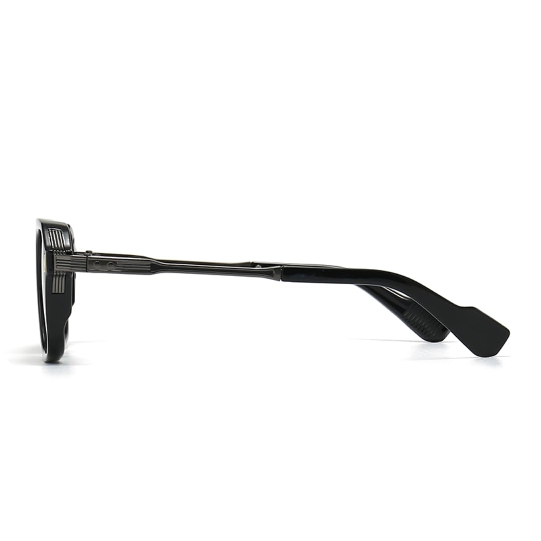 Herren Pilotenbrille Retro Doppelsteg Quadratische Rahmen Sonnenbrille