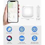 Air Tracker Tag, IP67 Waterproof Bluetooth Tracker, Keychain Finder, Item Locator Compatible with iOS and Android for Backpacks, Suitcases and Wallets, Cars, Keys and Cameras (White-1) - Image 3