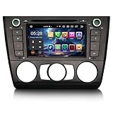 Erisin Android 14 8-Kern 4GB RAM+64GB ROM Autoradio GPS Navi für BMW 1er E81/82/88 7 Zoll Bluetooth 5.0 Touchscreen Kabelloses CarPlay Android Auto DAB+ DVD FM Radio DSP WiFi OBD2 USB TPMS