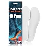 10 Paar HEAT FEET Wärmesohlen Heizsohlen Einlage Fußwärmer Größe 39-41