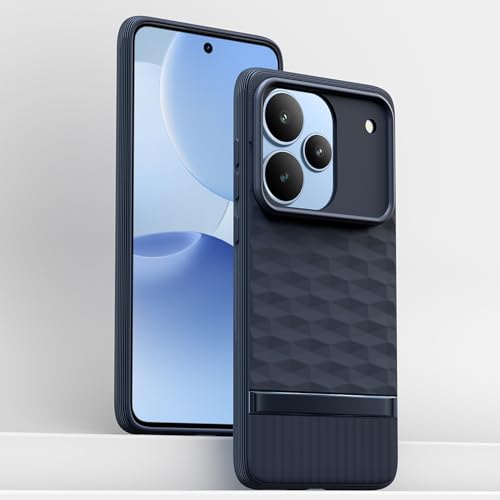 Image of Pikkme Back Cover for Realme P4 5G Camera Protection 3D Hexa Cube Design Silicone Protective Bumper Case (Blue)