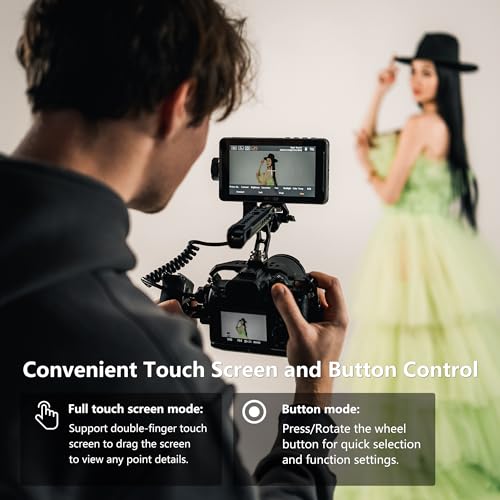 Image of VILTROX DC-550 Lite 5.5 inch Touchscreen Camera Field Monitor with 3D LUT /Battery /Sunshade Hood, 400Nits 160 Wide View Angle 1920X1080 4K HDMI Input Output Peaking Focus Camera DSLR Field Monitor