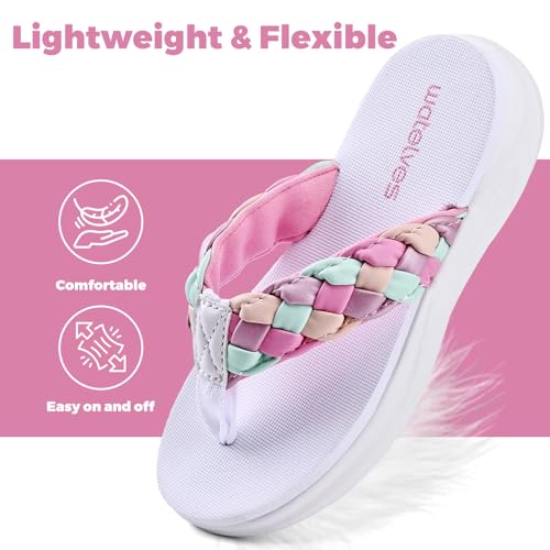 Image of WateLves Girls Flip Flops Non-Slip Casual Thong Sandals Summer Sandal Shoes for Beach Swim Pool (Little Kid /Big Kid)