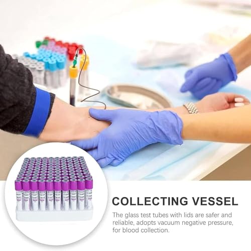 EDTA K2 - Tubo de recolección de sangre anticoagulante de vidrio, sellado al vacío para uso en laboratorio