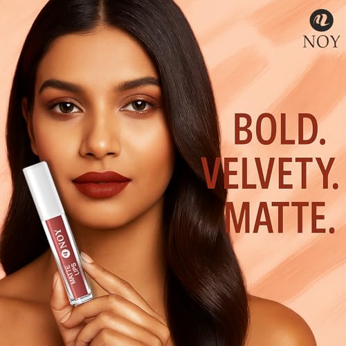Image of NOY Neutral Harmony: The Ultimate Trendy Waterproof Nude Matte Liquid Lipstick Ensemble For Girls Brown Nude, Tan Nude (Pack OF 2) #WC103