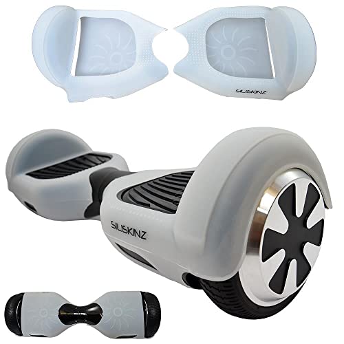 Siliskinz® 360 Hoverboard Silicone Jelly Housse - pour 6.5'Swegway 2 Wheel Smart Scooter (Transparent)