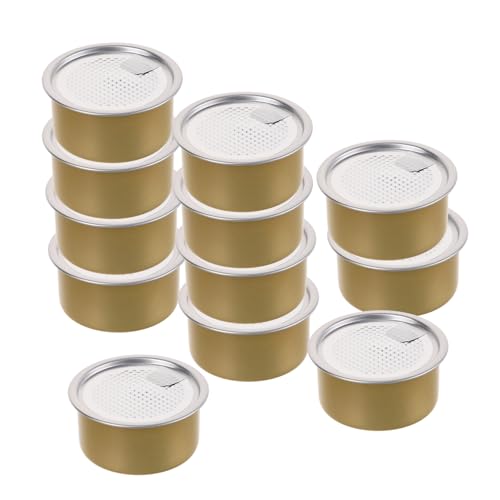 Garneck 12pcs Refillable Empty Food Cans with Lids for Pet Snacks Containers for Cat and Dog Treats Lightweight and Portable Storage