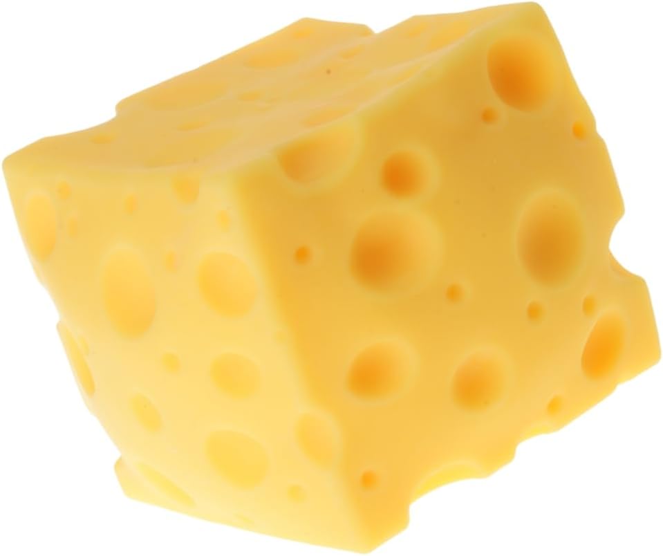 Squishy Fidget Toy Giant Cheese Squeezable Stress Relief Sensory Toys for Adults, Cute Party Favors, 3.94x3.94x3.54''