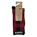 Levi's Kids' Big Regular Cut Crew Socks (3-Pack), Black/Plaid, 9/11