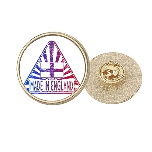 Broche ronde en métal doré Angleterre et Royaume-Uni taille M pour veste