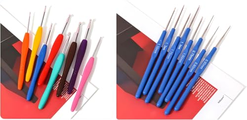 Image of VERAT 52 Piece Crochet Set /Crochet Hook /Knitting Accessories /Stitching Material /Tools for Tailoring /Needle and Thread Box /Ergonomic Crochet Hooks Set /Crochets for Arthritic Hands /Craft /Nice Gift for Women