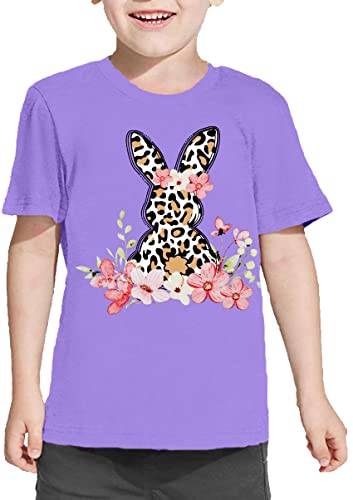 Image of LAZYCHILD Kids Easter Shirt Girls Happy Easter Shirts Rabbit Graphic Long Sleeve Striped Tee Tops 5-14 Years