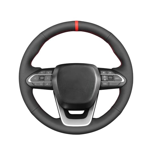 MEWANT Steering Wheel Cover for Toyota Innova 2020-2023 Hand-Stitched Car Steering Wheel Wrap