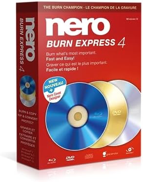 Nero Burn Express 4 - Burn | Copy | Rip | Convert | Backup | Protect for movies, photos, music and data | 1 PC | Windows 11 / 10 / 8 / 7