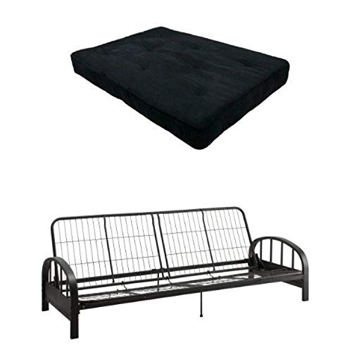 DHP Aiden Metal Futon Frame Full Size Coil Mattress 2022