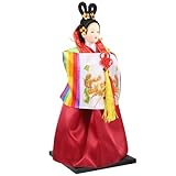 Figurines de poupées coréennes : petites et compactes, avec une base plate, elles peuvent être posées de manière stable sur un bureau sans prendre beaucoup de place