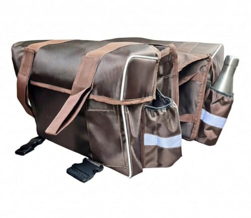 Image of 70 Litre Motorcycle Saddle Bag Both Side | Dual Side Touring Luggage Bag | Waterproof Heavy Duty | Universal Fit for RE All Bikies Meteor, Classic, Hunter