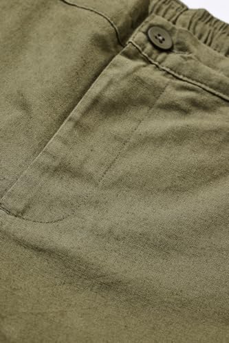 Image of SNITCH Men Casual Trousers | Slim Fit Mid Rise Textured Design | Cotton Linen Blend & Breathable Fabric for Summer & Street Wear