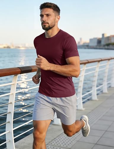 Image of MAGCOMSEN Men's Short Sleeve T-Shirt Quick Dry UPF 50+ Athletic Running Workout Fishing Top Tee Performance Shirts